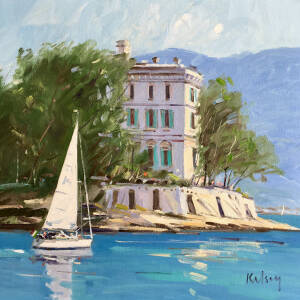 Robert Kelsey  DA, M Univ, PAI, FRSA - Rounding the Cove, Rapallo
