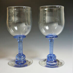 Andrew Sanders & David Wallace - Pair of Tall Angram Glass