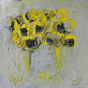 Alison McWhirter - Sunflowers Against Warm Umber
