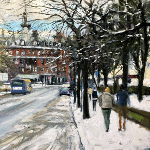 James Somerville Lindsay - Winter Morning, Sauchiehall Street
