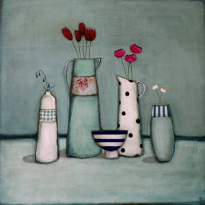 Jackie Henderson - Still Life With Two Daisies