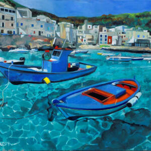 Paul  Kennedy - Summertime Serenity (Sicily Blue Boats)