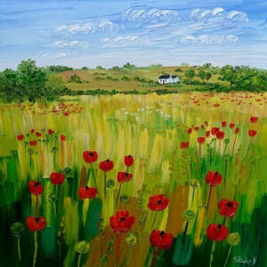 Sheila Fowler - Cottage and Summer Poppies
