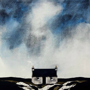 Ron  Lawson - April, South Uist (18x18inches, framed 26x26inches)