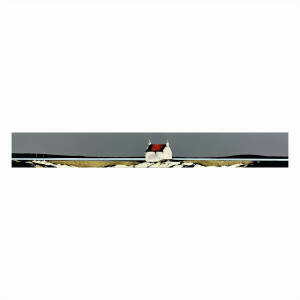 Ron  Lawson - Uist Coast Red Roof (3x30inches, framed 11x38inches)