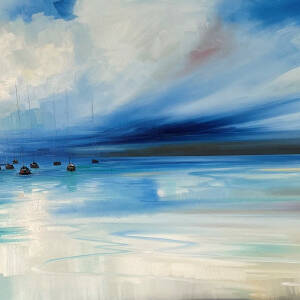 Rosanne Barr - Teal and Turquoise Shores