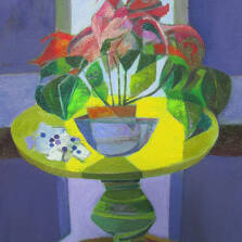 Davy Brown - Poinsettia on a Yellow Table