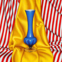 Alan  Bennett - Red Stripes with Blue Vase