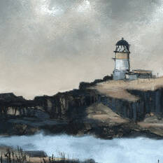 Dominic Cullen - Todhead Lighthouse, Evening Study