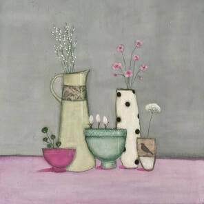 Jackie Henderson - Still Life With Three Tulips