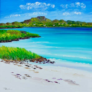 Sheila Fowler - Coral Beach and Distant Cottages