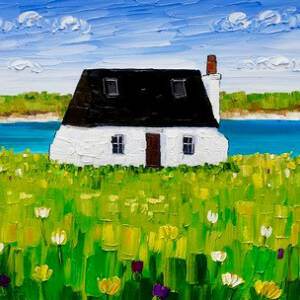 Sheila Fowler - Cottage and Machair Tiree