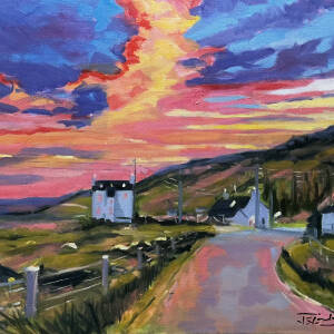 James Somerville Lindsay - Sunset Near Poolewe, Wester Ross