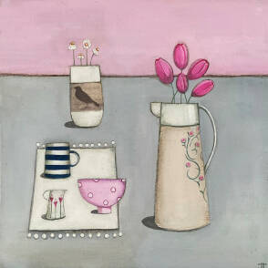 Jackie Henderson - Still Life with Four Daisies