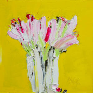 Alison McWhirter - Lilies Against Yellow Lake