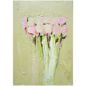 Alison McWhirter - Peace Roses Against Warm Lime White