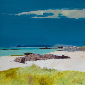 David Smith RSW - Isle Of Eigg from Arisaig