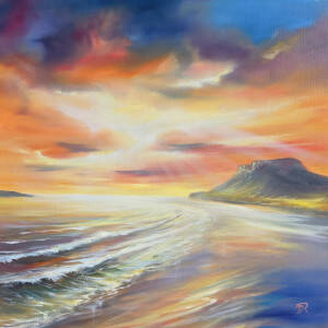 Douglas Roulston - Sunset Over Coral Beach, Skye