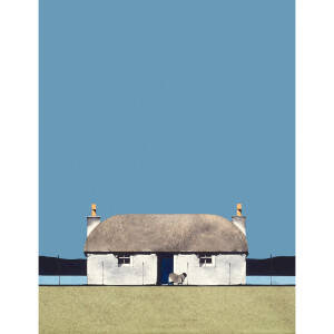 Ron  Lawson - Hebridean Thatched Cottage (10x13 inches, Framed 18x21 inches)