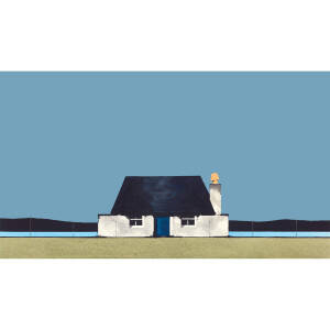 Ron  Lawson - Tiree Felter Cottage (12.5x22 inches, Framed 20.5x30 inches)