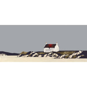Ron  Lawson - North Bay Barra (20x47 inches, Framed 28x55 inches)