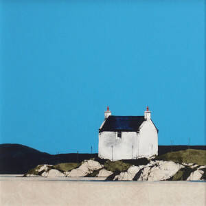 Ron  Lawson - White Sand Tiree (10x10 inches, Framed 18x18 inches)