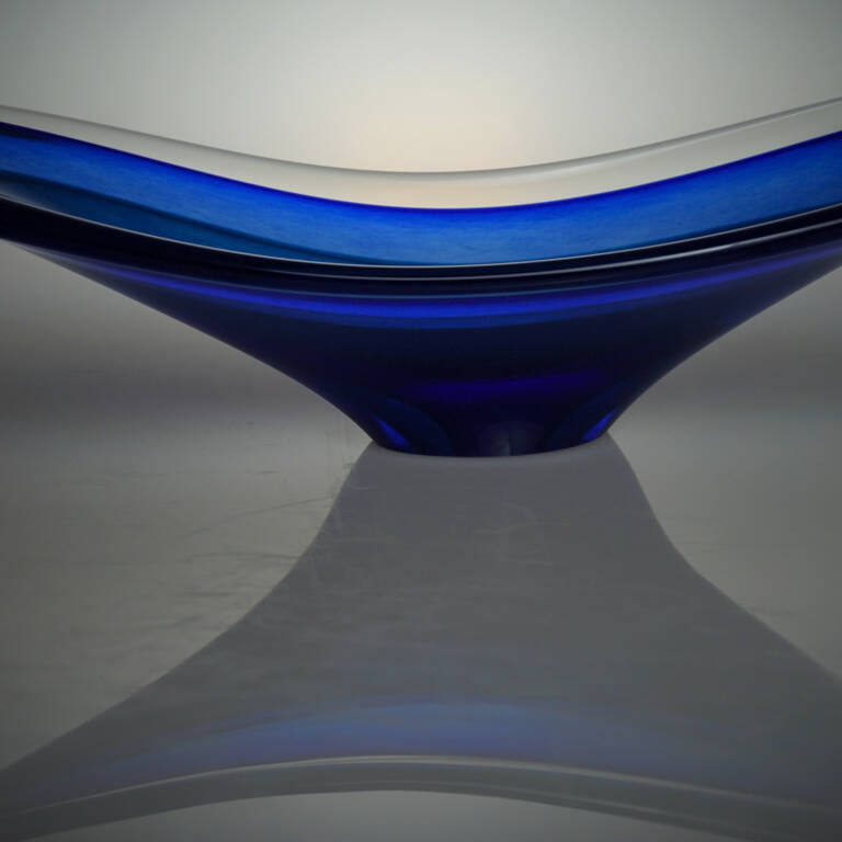 Richard Glass - Saturn Bowl Aqua Cerlean Blue