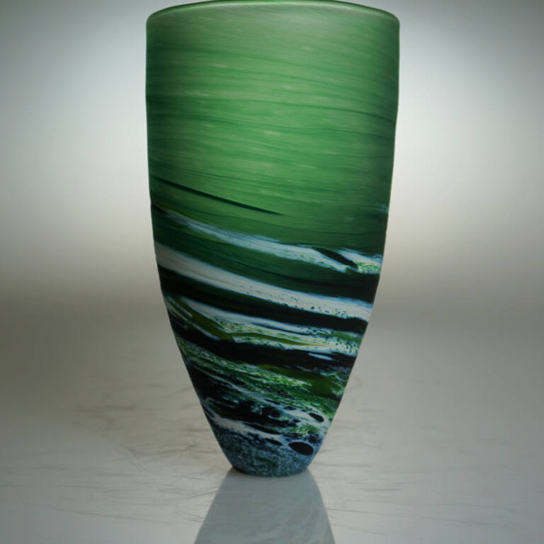 Richard Glass - Seaspray Bowl Tall Green