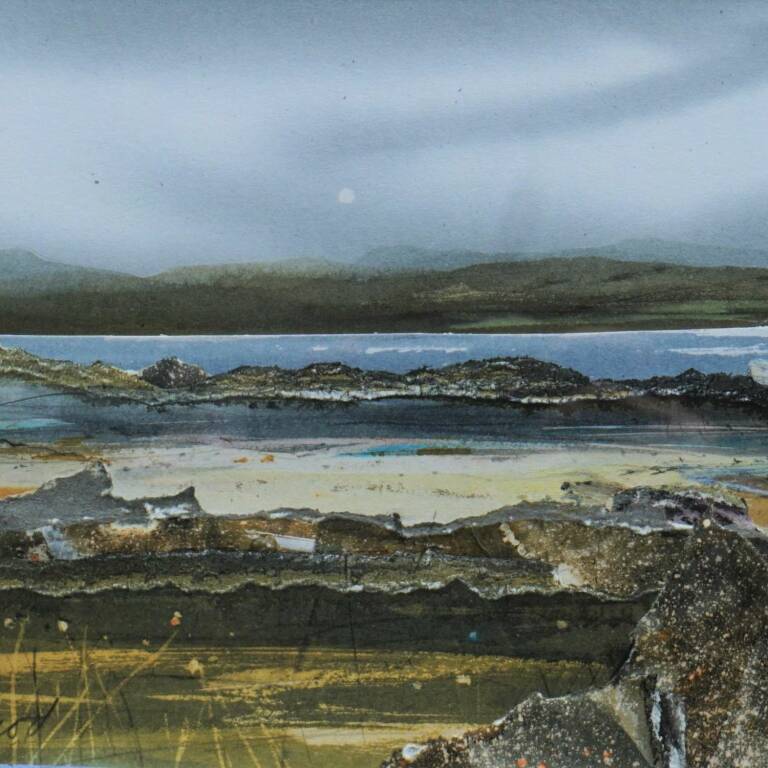Duncan  MacLeod RSW - Drifting Greys, Sutherland