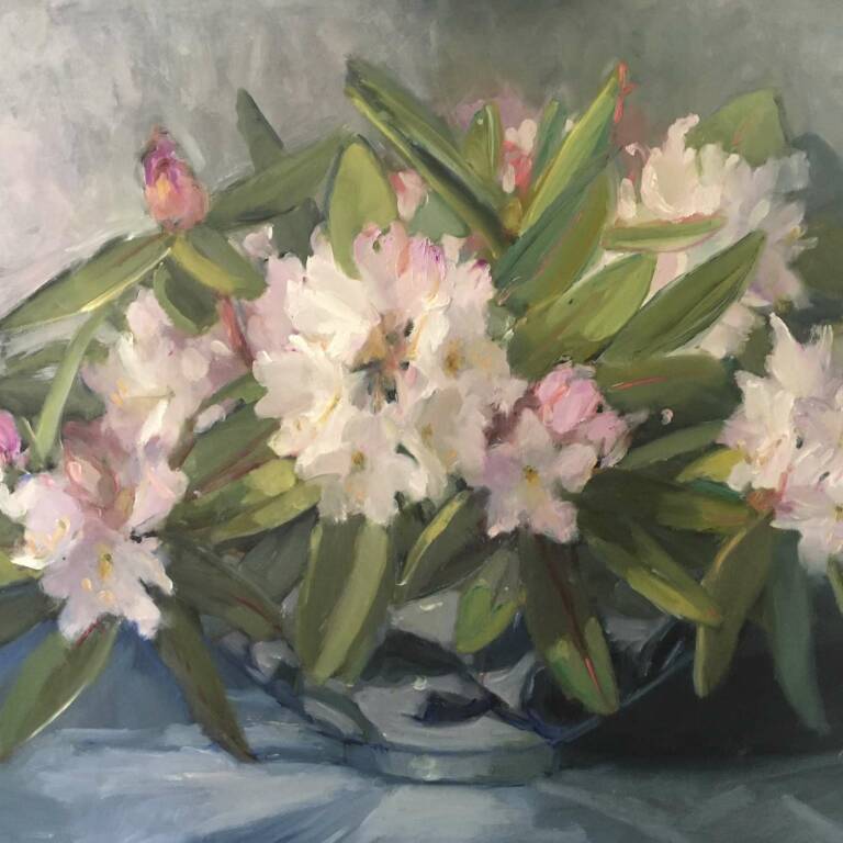 Marion Drummond PAI - White Rhododendrons