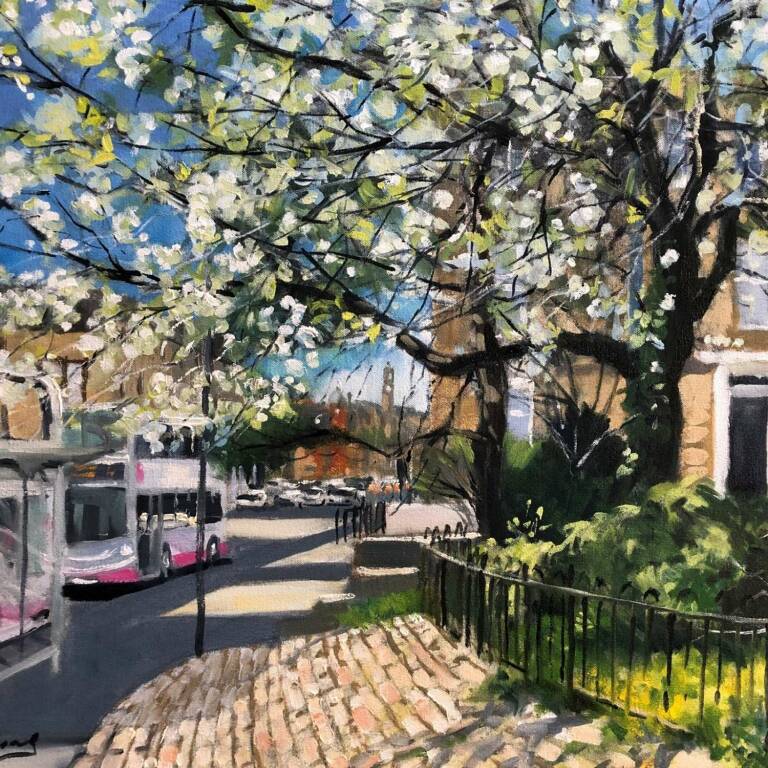 James Somerville Lindsay - Spring Blossoms, Gt. Western Road