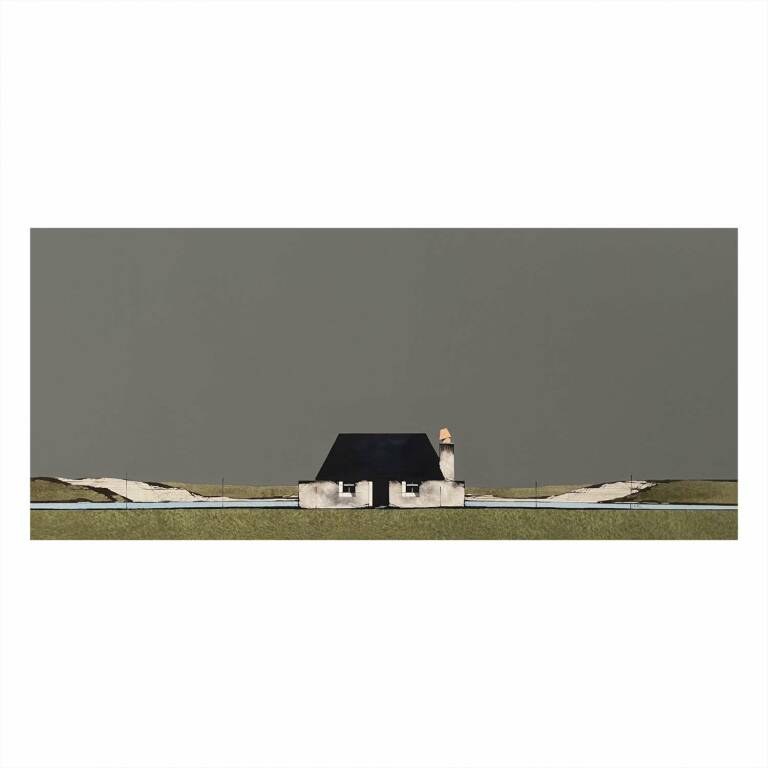 Ron  Lawson - Balemartine, Tiree (12x28inches, framed 20x36inches)