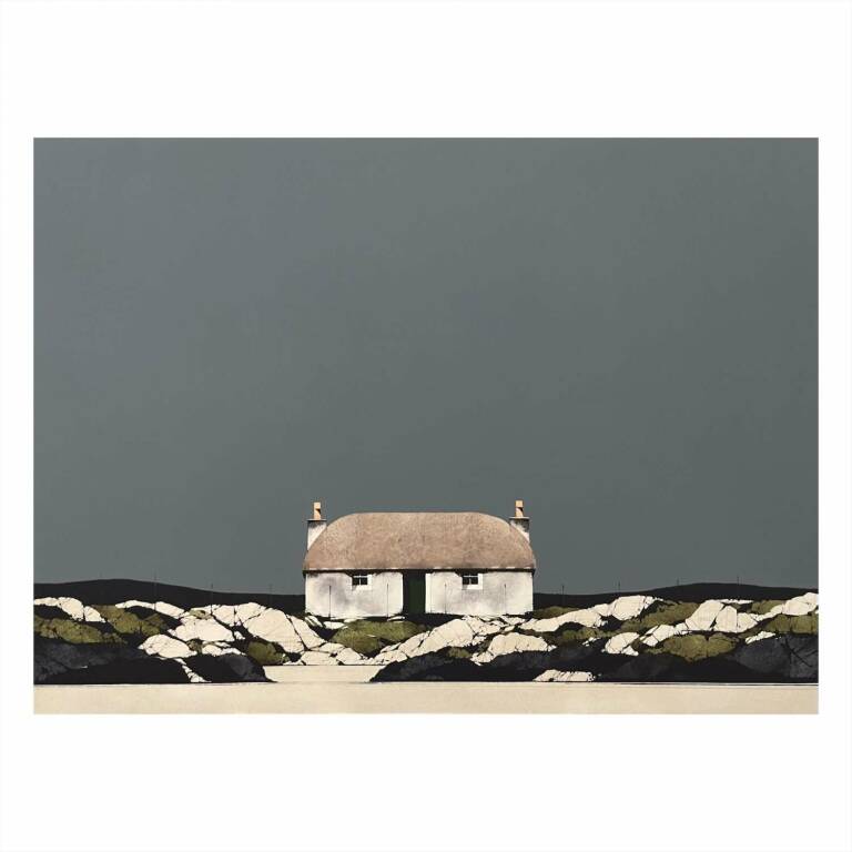 Ron  Lawson - Blackhouse, Green Door (22x30inches, framed 30x38inches)