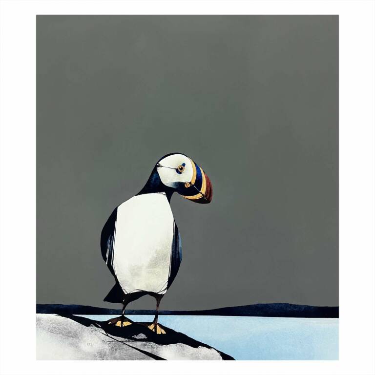 Ron  Lawson - Puffin III  (17x15inches, framed 25x23inches)